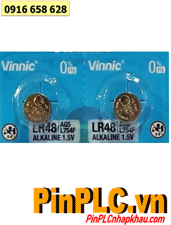 VINNIC LR754 AG5 LR48, Pin cúc áo 1.5v Alkaline VINNIC AG5, LR754, LR48 chính hãng 